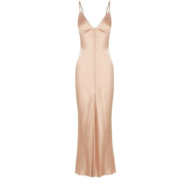 Shona Joy BNWT La Lune Bias Cut Slip Dress Women's Size 12 Desert Rose - Picture 3 of 11